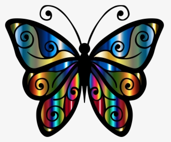 Butterfly Line Art, HD Png Download, Free Download