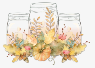 Donated Graphics , Transparent Cartoons - Mason Jar Flower Transparents, HD Png Download, Free Download