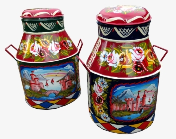 Painted Milk Churns Transparent - Box, HD Png Download, Free Download