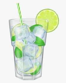 Mojito Vodka Tonic Limeade - Transparent Background Mojito Clipart, HD Png Download, Free Download