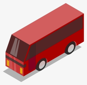 3d Isometric Red Bus Clip Arts - Bus 3d Icon Png, Transparent Png, Free Download