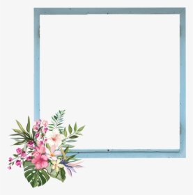 #frame #border #kpop #flowers #garden #nature - Draw A Tropical Flower, HD Png Download, Free Download