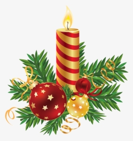 Candles On Stand Transparent - Candle Christmas Png, Png Download, Free Download