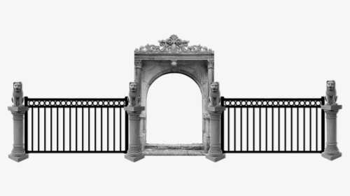 Gate, Fence, Entrance, Entry, Arch, Columns, Capitals - Entry Gate Png, Transparent Png, Free Download