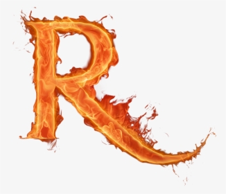 Letters Clipart Flame - Letter R On Fire, HD Png Download, Free Download