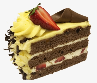 The Chocolate & Strawberry Slice - Chocolate Cake, HD Png Download, Free Download