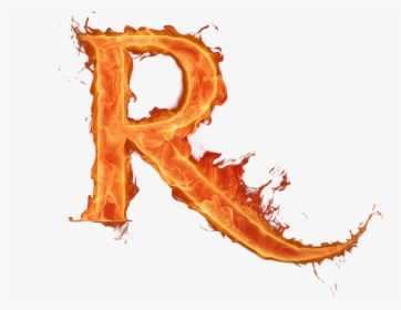 Letras Fuego Png - Letter R On Fire, Transparent Png, Free Download