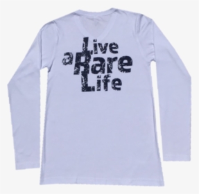 Adult Long Sleeve V Neck T Shirt With Live A Rare Life - Long-sleeved T-shirt, HD Png Download, Free Download