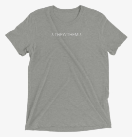 Theythem2white Mockup Front Flat Athletic Grey Triblend, HD Png Download, Free Download