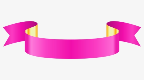 Pink Transparent Png Clip - Pink Ribbon Banner Png, Png Download, Free Download