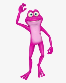 Transparent Amphibians Clipart - Pink Frog Clip Art, HD Png Download, Free Download