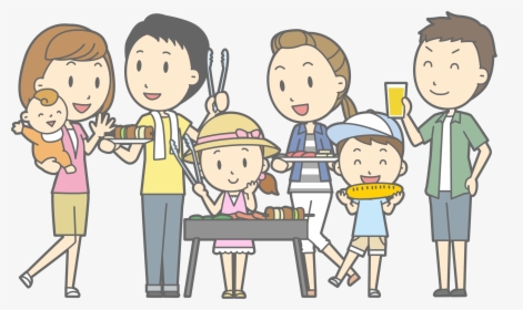 Picnic Clipart Barbecue Party - Family Bbq Clipart, HD Png Download, Free Download
