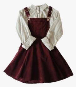 Burgundy Corduroy Overall Dress, HD Png Download, Free Download