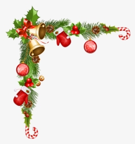 Corner Christmas Garland Clipart, HD Png Download, Free Download