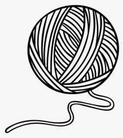 Transparent White String Png - Ball Of Yarn Outline, Png Download, Free Download