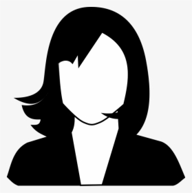Female, Portrait, Avatar, Face, Head, Black Hair - Women Black And White Icon, HD Png Download, Free Download
