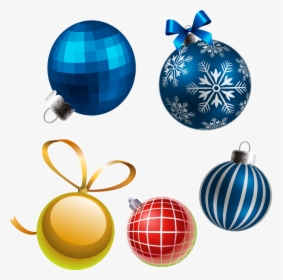 Decoration Lights Balls Ornament Christmas Free Frame - Christmas Blue Ornament Png, Transparent Png, Free Download