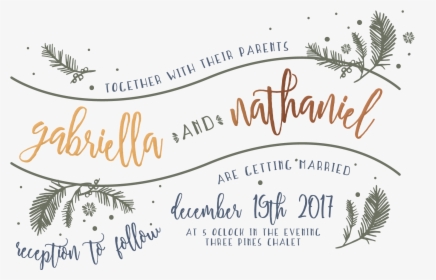 Transparent Wedding Clipart Software - Calligraphy, HD Png Download, Free Download