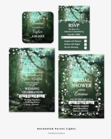 Beautiful Outdoor Rustic Wedding Theme With String - Wedding Invitations Enchanted Forest, HD Png Download, Free Download
