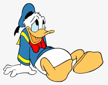 Donald Duck Clipart Lay - Donald Duck Sitting Down, HD Png Download, Free Download