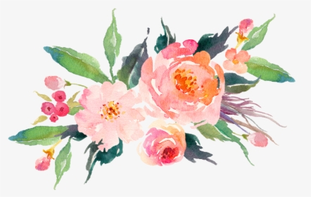 Watercolour Flowers Watercolor Painting Art Transparent - Watercolor Flowers Transparent Background, HD Png Download, Free Download