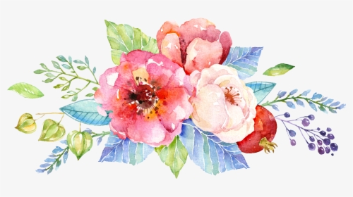 Watercolor Flower Background Design Png Download April - Watercolor Flower Design Png, Transparent Png, Free Download
