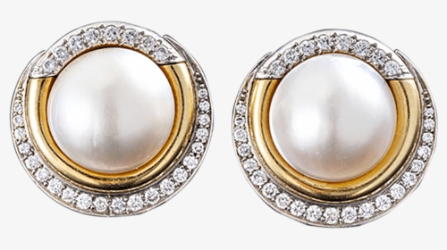 Mabé Pearl And Diamond Earrings By Cartier - Cartier Pearls, HD Png Download, Free Download