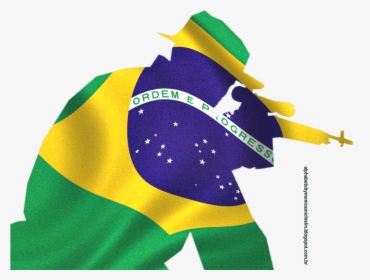 Soldados-bandeira Do Brasil Estilizada - Bandeira Do Brasil Png, Transparent Png, Free Download