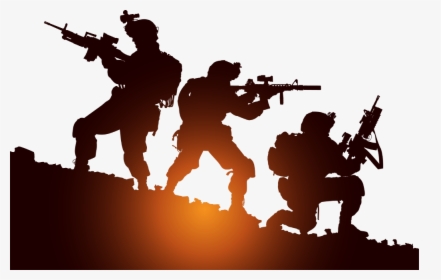 #soldados #silhouette - Soldiers Silhouette Vector, HD Png Download, Free Download
