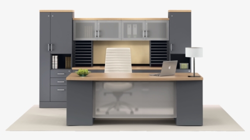 A Modern Office Setup - Modern Office Cabinet Design, HD Png Download, Free Download