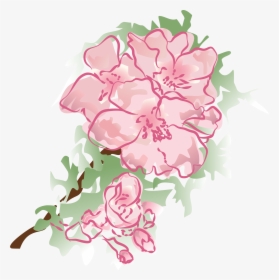 Pink Watercolor Flowers Png - Transparent Pink Flower Watercolor Icon, Png Download, Free Download