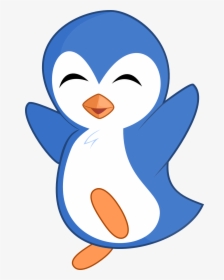 Jumping Baby Penguin - Little Blue Penguin Cartoon, HD Png Download, Free Download