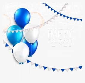 Transparent Wedding Invite Clipart - Blue And White Balloons Png, Png Download, Free Download