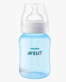 Mamadeira Avent Philips 1m Azul 260ml - Avent, HD Png Download, Free Download