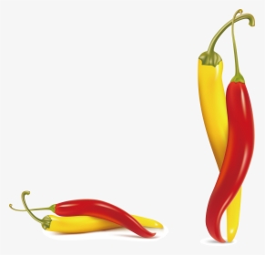 Transparent Chili Clipart - Red Yellow Chilli Peppers, HD Png Download, Free Download