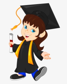Girl Graduate Cartoon, HD Png Download, Free Download