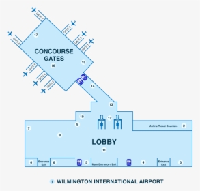 Wilmington International Airport Map, HD Png Download, Free Download