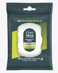 Dovemencare Active Fresh 25ct Wipes 1 Dove Created - Dove Men Care, HD Png Download, Free Download