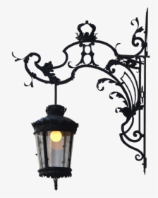 Lamp Street Wall - Hanging Lamp Black And White, HD Png Download, Free Download