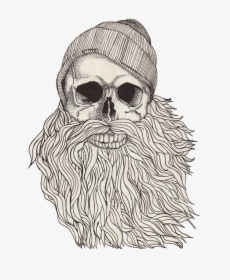 Half Skull Png , Png Download - Skulls With Beard Png, Transparent Png, Free Download