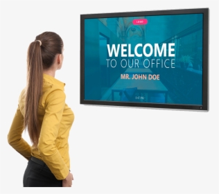 Digital Screen In Office - Digital Signage Welcome, HD Png Download, Free Download