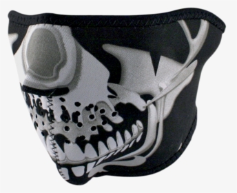 Balboa Wnfm023h Neoprene Half Face Mask Chrome Skull - Half Face Mask Png, Transparent Png, Free Download