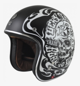 Torc T-50 Smoke Skull - Skull Open Face Motorcycle Helmet, HD Png ...