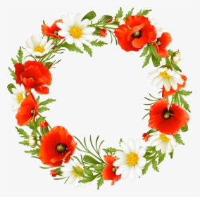 Red Flower Wreath Png, Transparent Png, Free Download