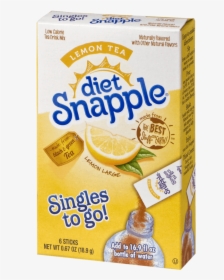 Diet Snapple Lemon Tea Singles To Go - Citrus, HD Png Download, Free Download