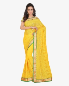 Women Georgette Saree - Blouse, HD Png Download, Free Download