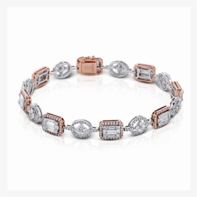 18k White & Rose Gold Bracelet Diamonds Direct St - Bracelet, HD Png Download, Free Download