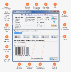 Software Utility From Bar Codes Plus - Bar Code, HD Png Download, Free Download