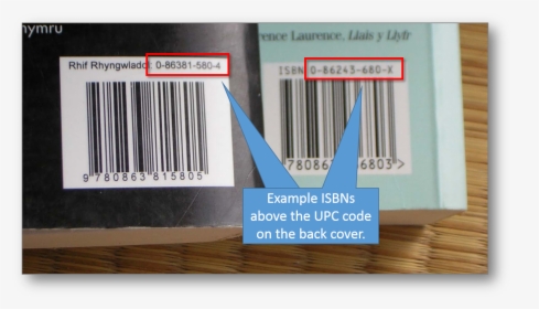 Example Isbns Above The Upc Code On The Back Cover - Isbn On A Book, HD Png Download, Free Download