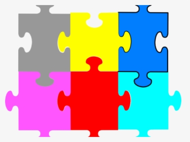 Jigsaw Puzzle Pieces Clipart Png - Blank Puzzle Pieces Colored, Transparent Png, Free Download